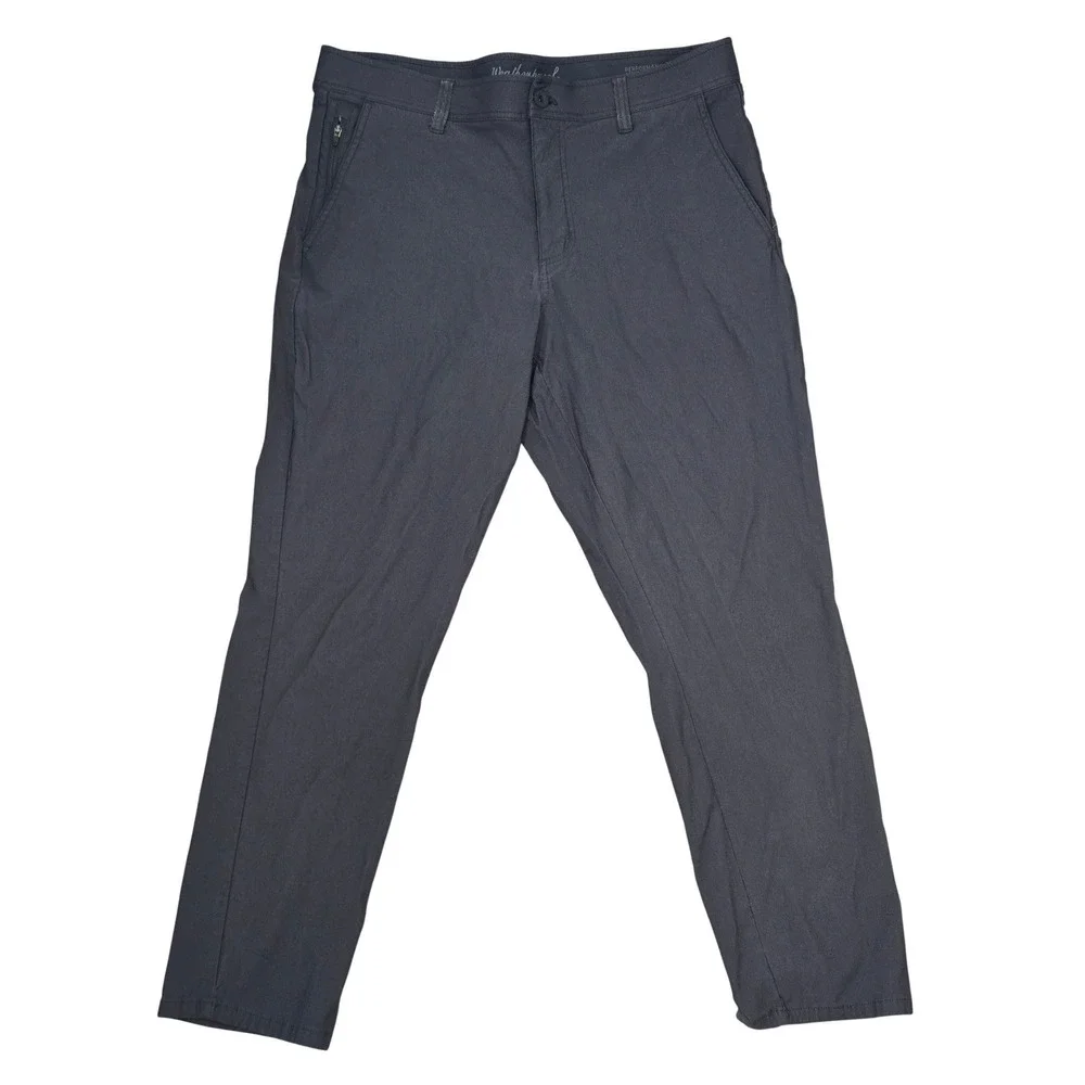 Weatherproof Vintage Mens Regular Taper Performance Flex Pants Gray 34x30